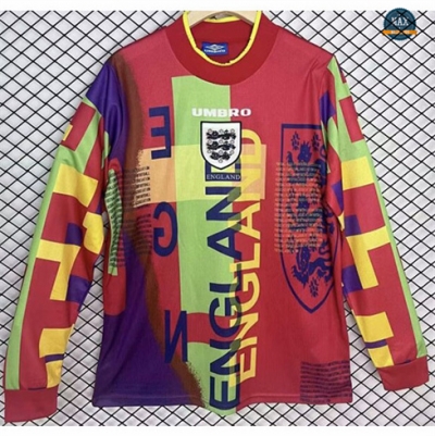 Max Maillot Retro 1996 Angleterre Gardien De But Manche Longue Rouge