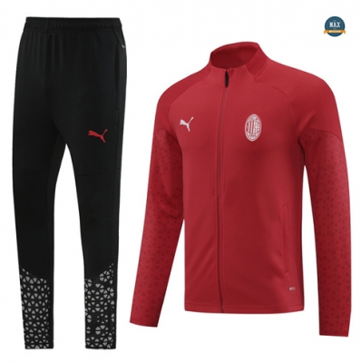 Flocage Max Veste Survetement AC Milan 2024/25 rouge pas cher fiable