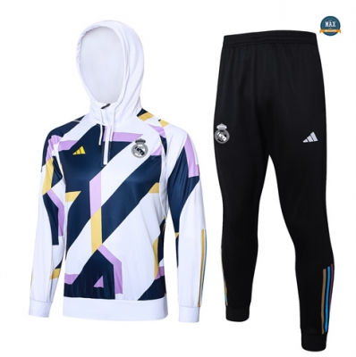 Vente Max Survetement Enfant à capuche Real Madrid 2024/25 Blanc pas cher fiable