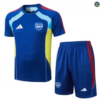 Soldes Max Maillots Training Foot Arsenal + Short 2025/26 Bleu/Jaune/Rouge