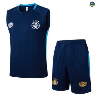 Mode‎ Max Maillots Training Foot Gremio Ensemble Short Débardeur 2025/26 Bleu Marine/bleu ciel