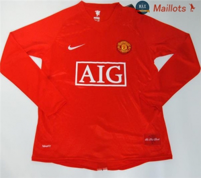 Maillot Retro 2007-08 UCL final sleeve Manchester United Manche Longue