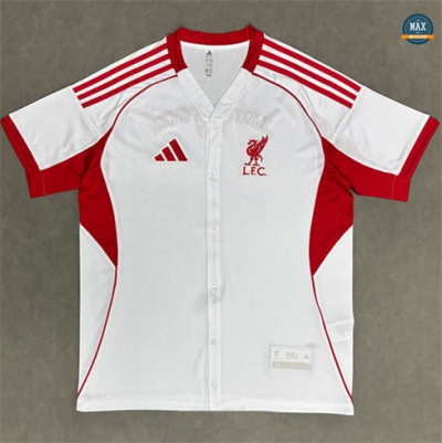 Maillot Foot Liverpool base-ball Blanc 2025/26