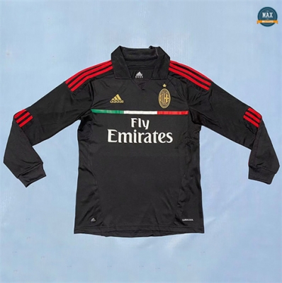 Max Maillots Retro 2011-12 AC Milan Exterieur Manche Longue
