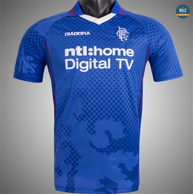 Max Maillot Retro 2002-03 Glasgow Rangers Domicile