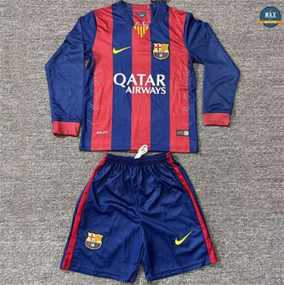 Max Maillot Retro 2014-15 Barcelone Enfant Domicile Manche Longue
