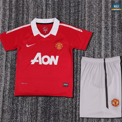 Max Maillots Retro 2010-11 Manchester United Enfant Domicile