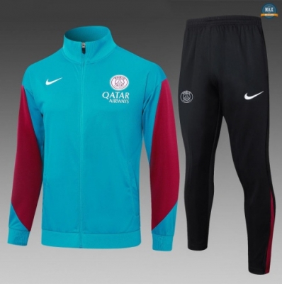 Maxmaillots Veste Survetement Enfant PSG 2025/26 Rouge/Bleu personnalisé