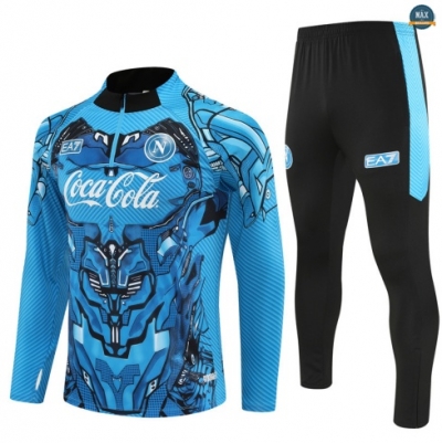 Maxmaillots Survetement Naples 2025/26 Bleu/Noir discout