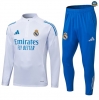 Maxmaillots Survetement Real Madrid 2025/26 Blanc/Bleu Pas chèr