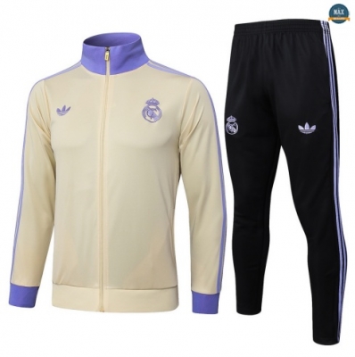 Maxmaillots Veste Survetement Real Madrid 2025/26 abricot/Noir/Violet Pas Chere