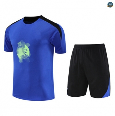 Maxmaillots Training Barcelone + Short 2025/26 Bleu/Noir Pas chèr