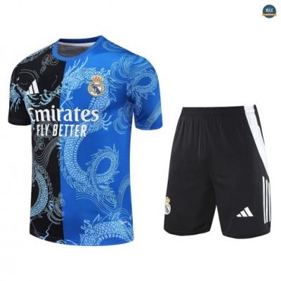 Maxmaillots Training Real Madrid + Short 2025/26 Bleu/Noir/Blanc Pas Cher