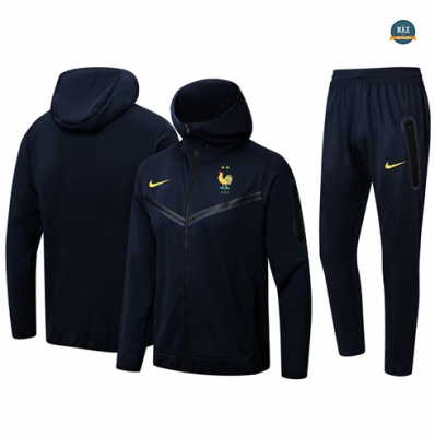 Vente Max Veste Survetement à Capuche France 2024/25 bleu royal pas cher fiable