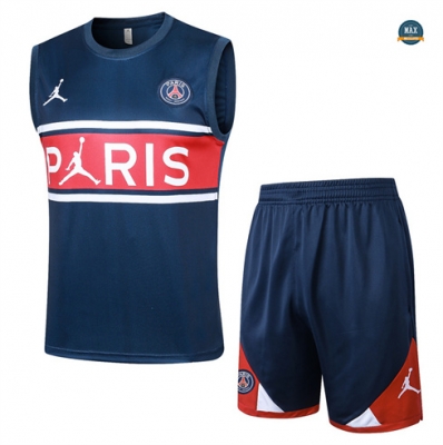 Soldes Max Maillot Paris Saint Germain Debardeur 2024/25 Training bleu royal pas cher fiable
