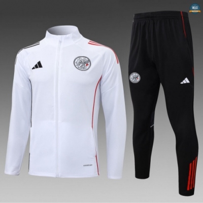 Achetés Max Veste Survetement Enfant Ajax 2025/26 Blanc/Noir/Rouge