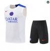 Vendre Max Maillot Training Foot Paris Saint Germain Ensemble Short Débardeur 2025/26 Blanc/Noir/Bleu