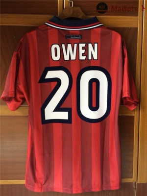 Maillot Retro 1998 Coupe du Monde Angleterre Exterieur Rouge (20 Owen)