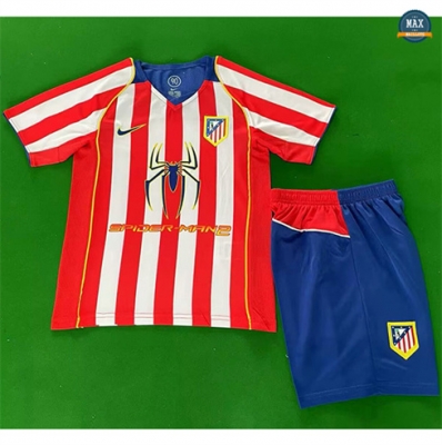 Max Maillots Rétro 2004-05 Atletico Madrid Enfant Domicile