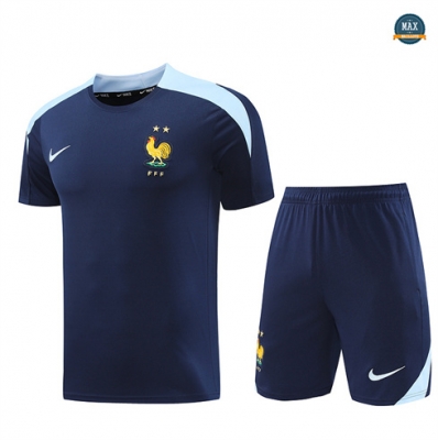 Achetés Max Maillot Training France + Short 2024/25 Bleu marine