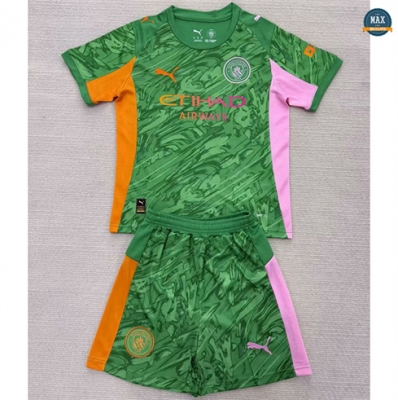 Max Maillots Manchester City Enfant Gardien de but Vert 2025/26