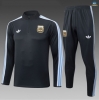 Maxmaillots Survetement Enfant Argentine 2025/26 Gris foncé/Bleu/Blanc Pas Chere