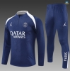 Maxmaillots Survetement PSG 2025/26 Bleu Marine/Blanc Pas Cher