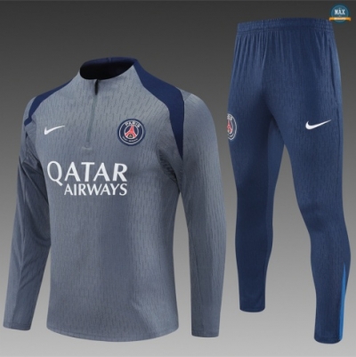 Maxmaillots Survetement PSG 2025/26 Gris/Bleu Marine discout