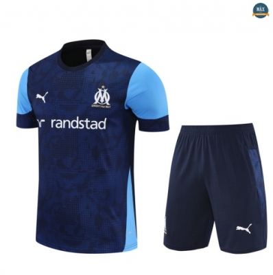 Maxmaillots Training Marseille + Short 2025/26 Bleu Marine Pas Chere