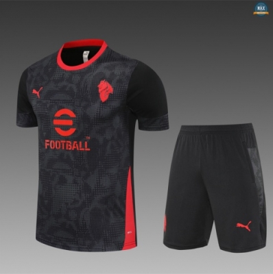 Maxmaillots Training AC Milan Enfant + Short 2025/26 Noir/Rouge Online