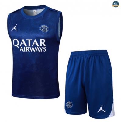 Maxmaillots Training PSG Ensemble Short Débardeur 2025/26 Bleu Online