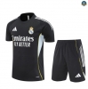Maxmaillots Training Real Madrid Enfant + Short 2025/26 Noir/Blanc/Jaune Pas Cher