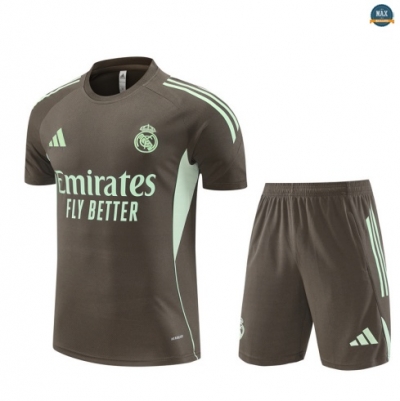 Maxmaillots Training Real Madrid + Short 2025/26 Kaki Pas Cher