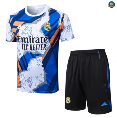 Maxmaillots Training Real Madrid + Short 2025/26 Noir/Blanc personnalisé