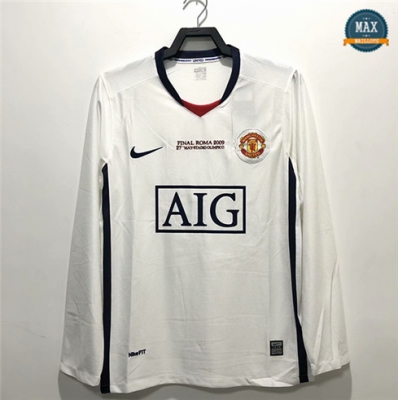 Max Maillot Rétro 2008-09 Manchester United Exterieur Manche Longue