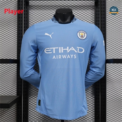 Max Maillots Player Version 2024/25 Manchester City Domicile Manche Longue