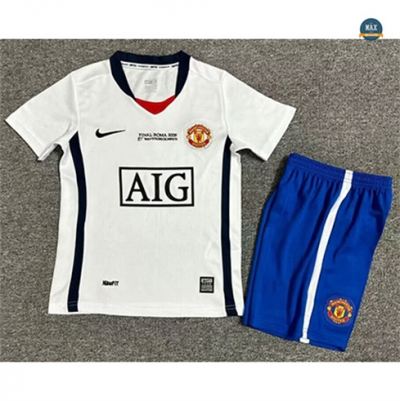 Soldes Max Maillot Retro 2008-09 Manchester United Enfant Exterieur pas cher fiable