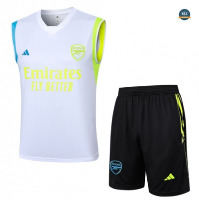 Nouveaux Max Maillot Arsenal Debardeur 2024/25 Training Blanc pas cher fiable