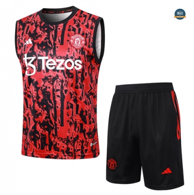 Flocage Max Maillot Manchester United Debardeur 2024/25 Training rouge pas cher fiable