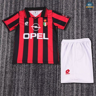 Max Maillot Retro 1996-97 AC Milan Enfant Domicile