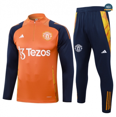 Acheter Max Survetement Enfant Manchester United 2024/25 Orange