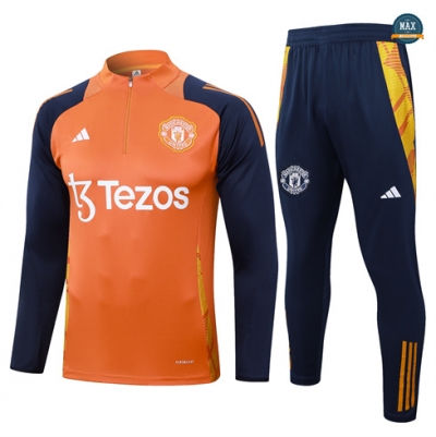 Acheter Max Survetement Enfant Manchester United 2024/25 Orange