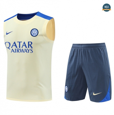 Achetez Max Maillots Training Inter Milan Ensemble Short Débardeur 2024/25 jaune