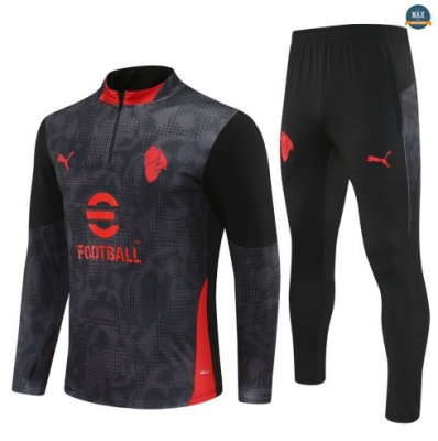Maxmaillots Survetement AC Milan 2025/26 Noir/Rouge Pas Chere
