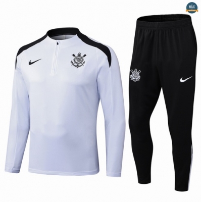 Maxmaillots Survetement Corinthiens 2025/26 Blanc/Noir personnalisé