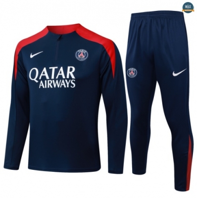 Maxmaillots Survetement PSG 2025/26 Bleu Marine/Rouge Pas chèr