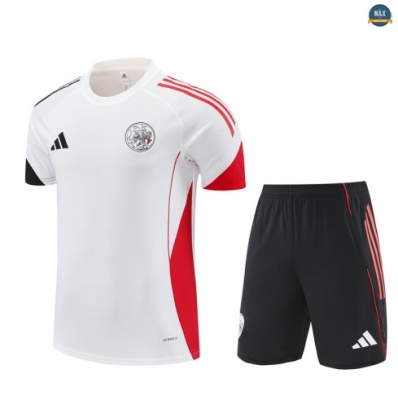 Maxmaillots Training Ajax + Short 2025/26 Blanc/Rouge/Noir Pas chèr