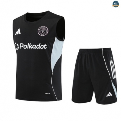 Maxmaillots Training Inter Miami Ensemble Short Débardeur 2025/26 Noir/Vert/Blanc Pas chèr