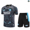 Maxmaillots Training Naples Enfant + Short 2025/26 Gris foncé/Noir personnalisé