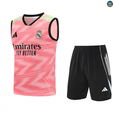 Maxmaillots Training Real Madrid Ensemble Short Débardeur 2025/26 Rose/Noir discout
